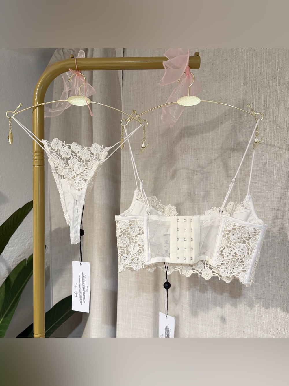 For Love And Lemons Bridal Lingerie Set NWT Size XXS - Picture 7 of 13